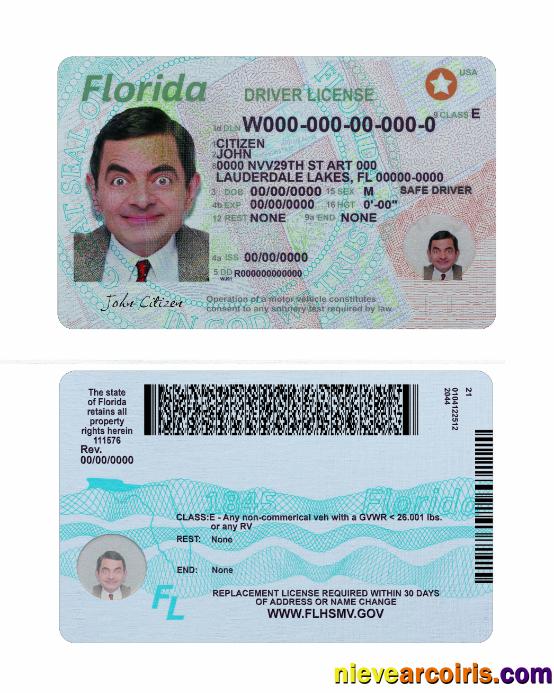 USA Florida driving license 2018-present